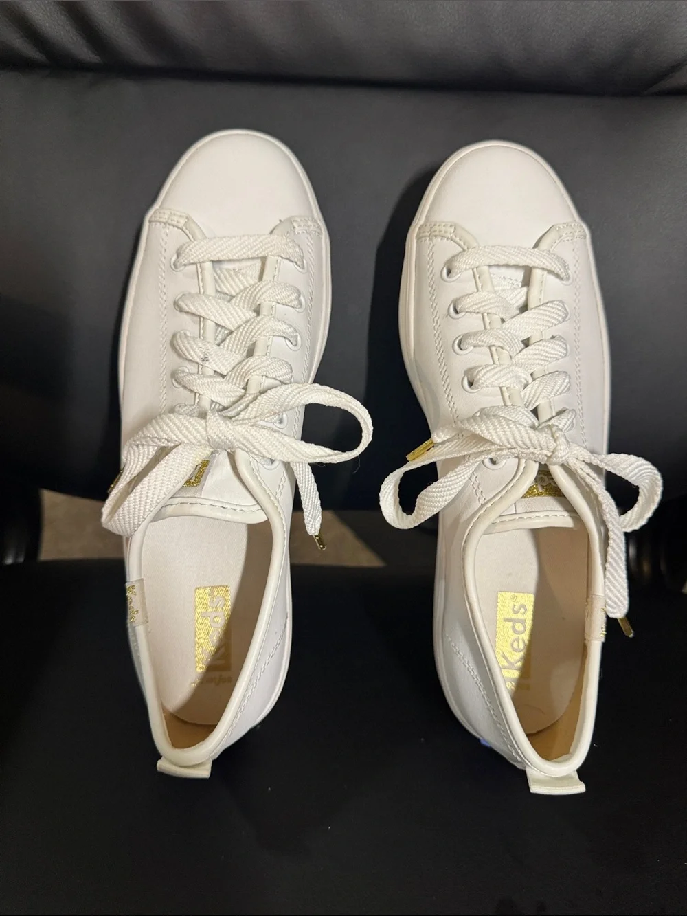 KEDS Triple Up White Leather Platform Sneaker Size 8